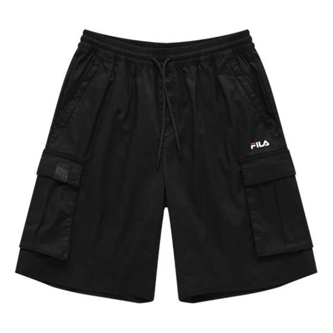 FILA FUSION Embroidered Logo Shorts 'Black' T11M123805F-BK sold by KicksCrew