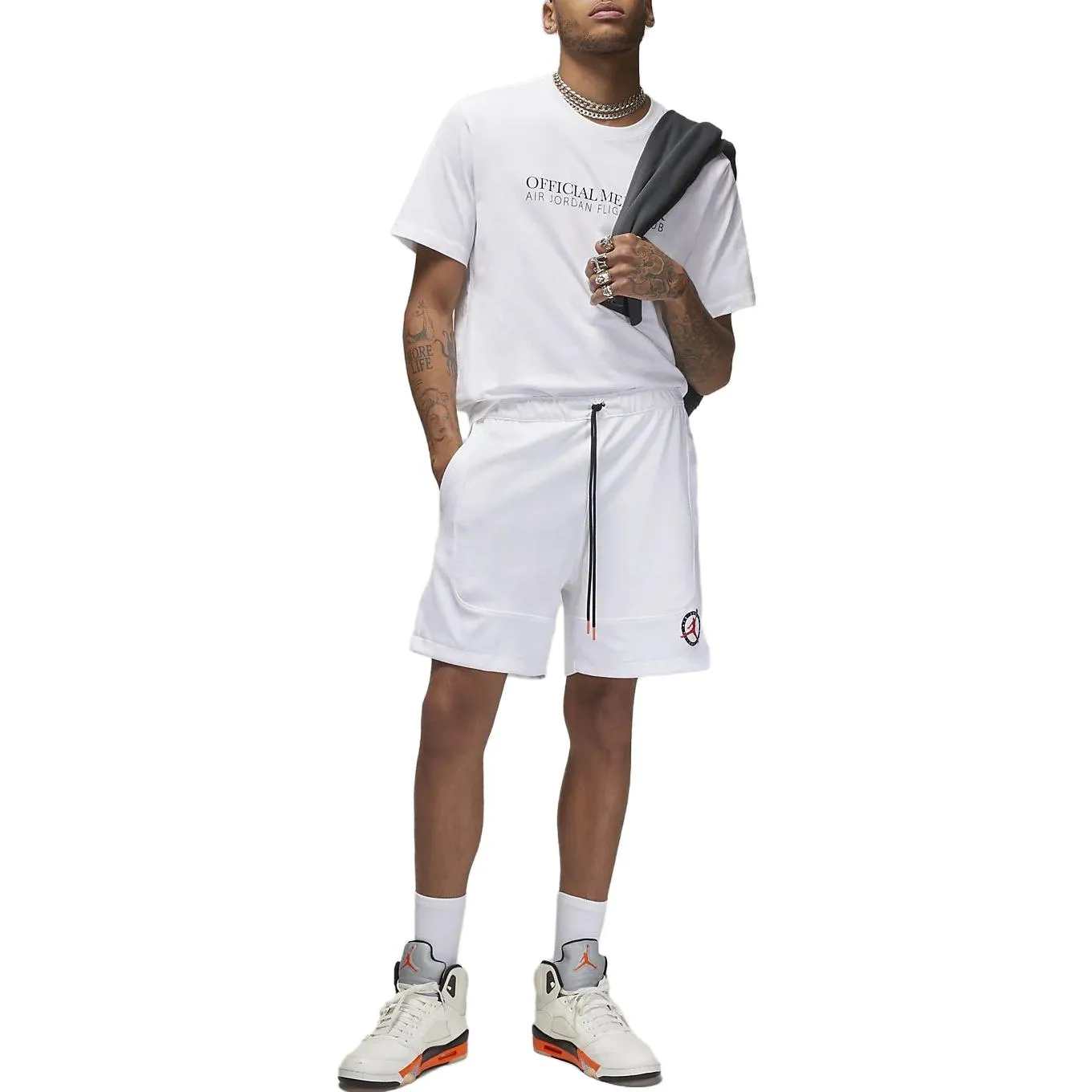 Air Jordan Flight MVP Logo Shorts 'White' DX9723-100 sold by KicksCrew product image thumbnail 2