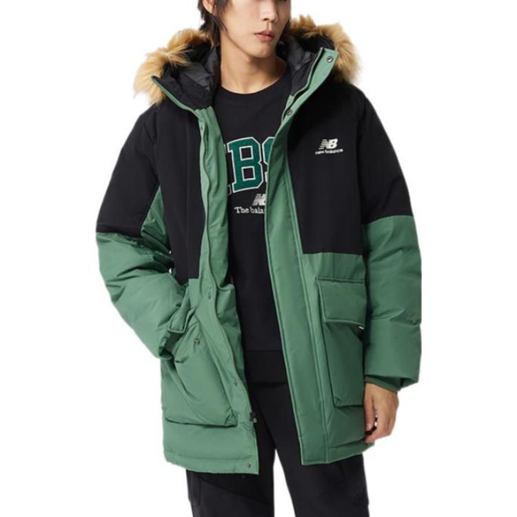 New Balance Color Block Down Jacket 'Green Black' AMJ23355-JD sold by KicksCrew product image thumbnail 4