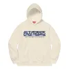 Supreme Denim Logo Hooded Sweatshirt 'White Blue' SUP-SS21-815 sold by KicksCrew