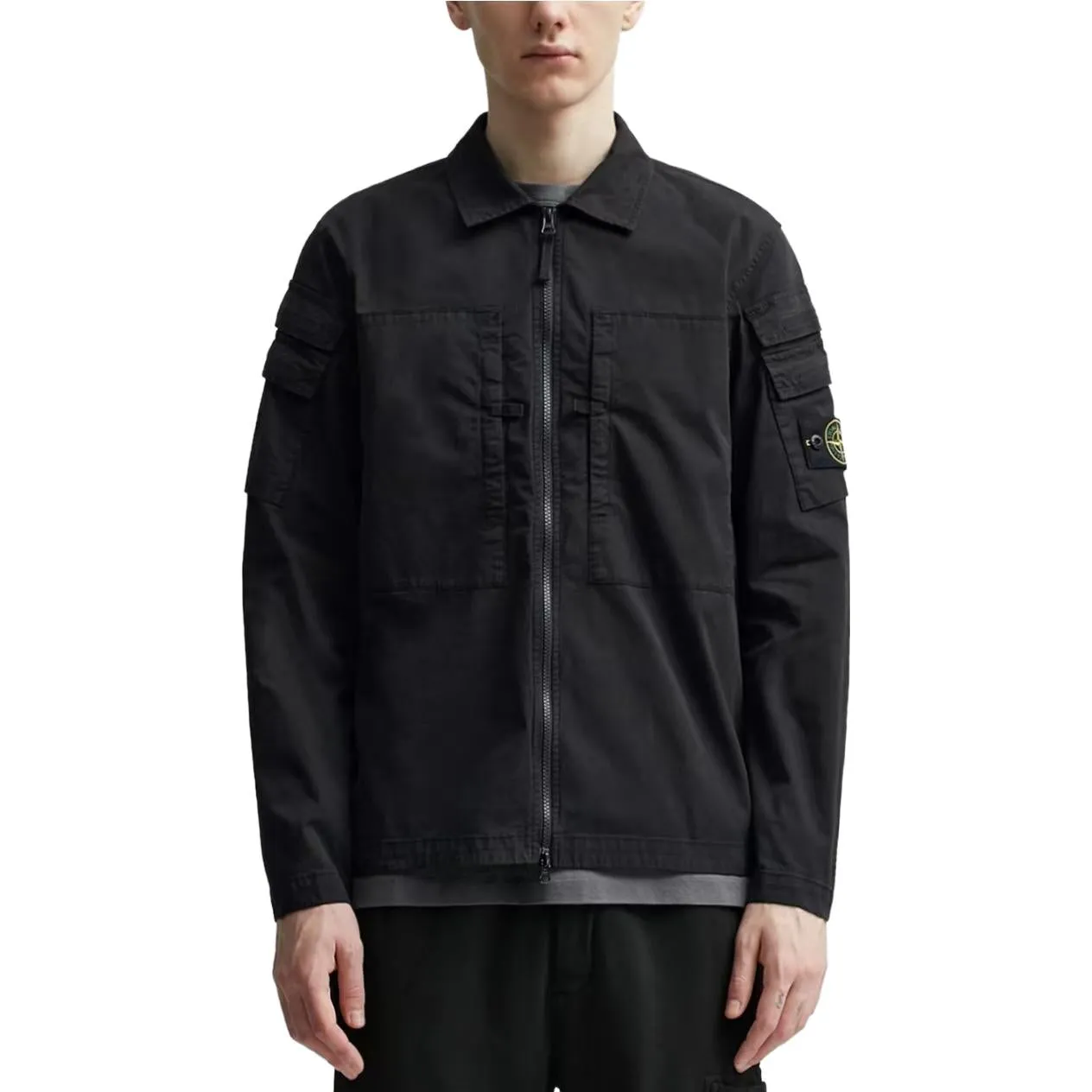 STONE ISLAND Stretch Overshirt 'Black' 791510610-V0029 sold by KicksCrew product image thumbnail 3
