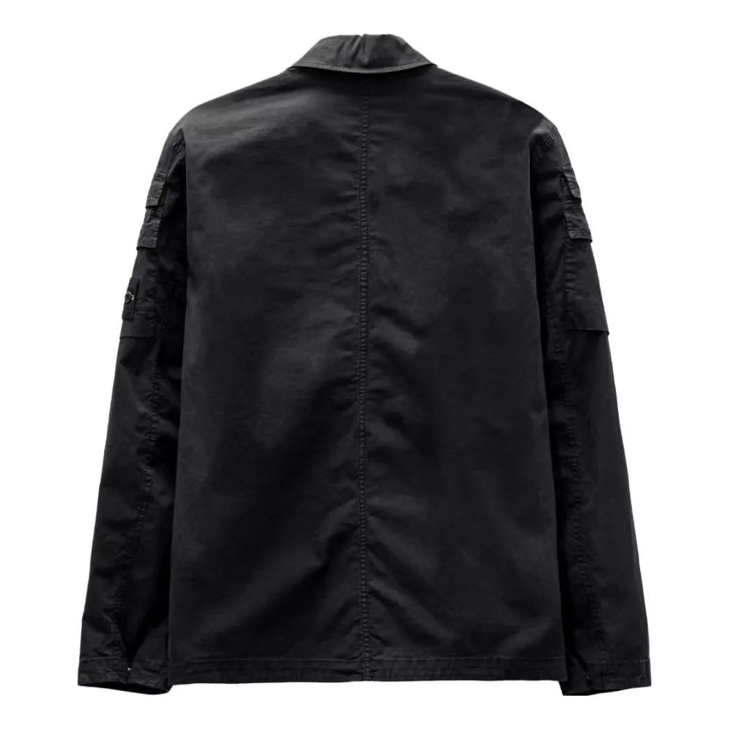 STONE ISLAND Stretch Overshirt 'Black' 791510610-V0029 sold by KicksCrew product image thumbnail 2