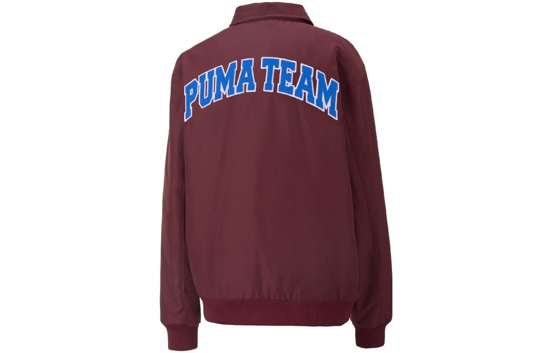 Puma Team Bomber Button Down Jacket 'Burgundy' 539272-42 sold by KicksCrew product image thumbnail 2