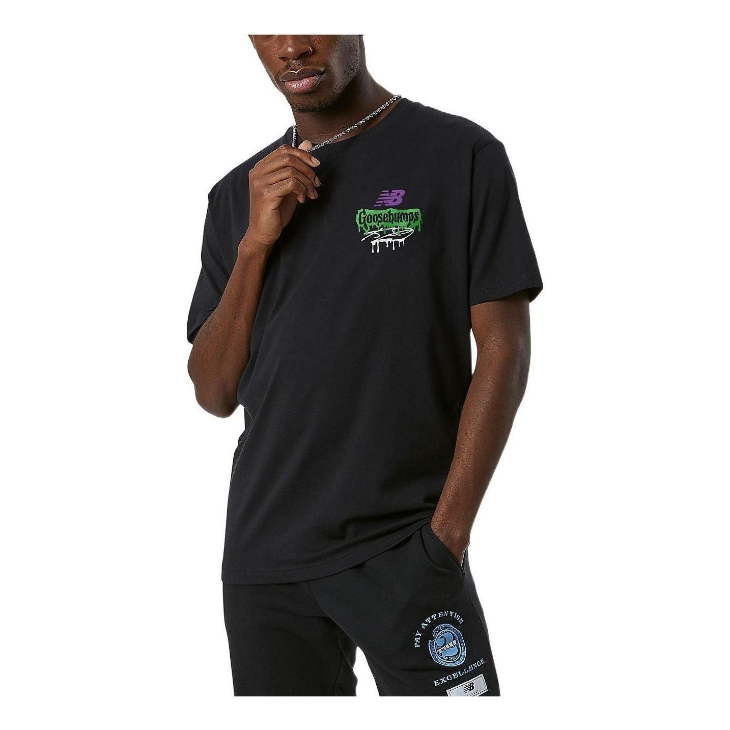 New Balance Hoops KL2 Goosebumps Short Sleeve T-shirt 'Black' MT13928-BK sold by KicksCrew