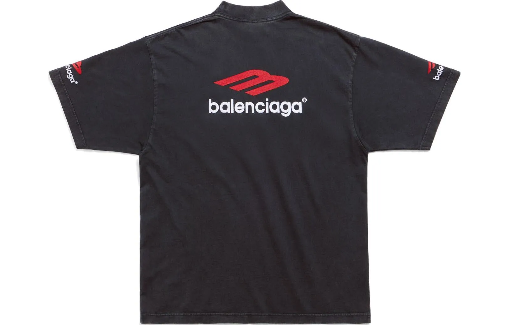 Balenciaga 3b Sports Icon T-shirt 'Black Red White' 764235TPVD71470 sold by KicksCrew product image thumbnail 2