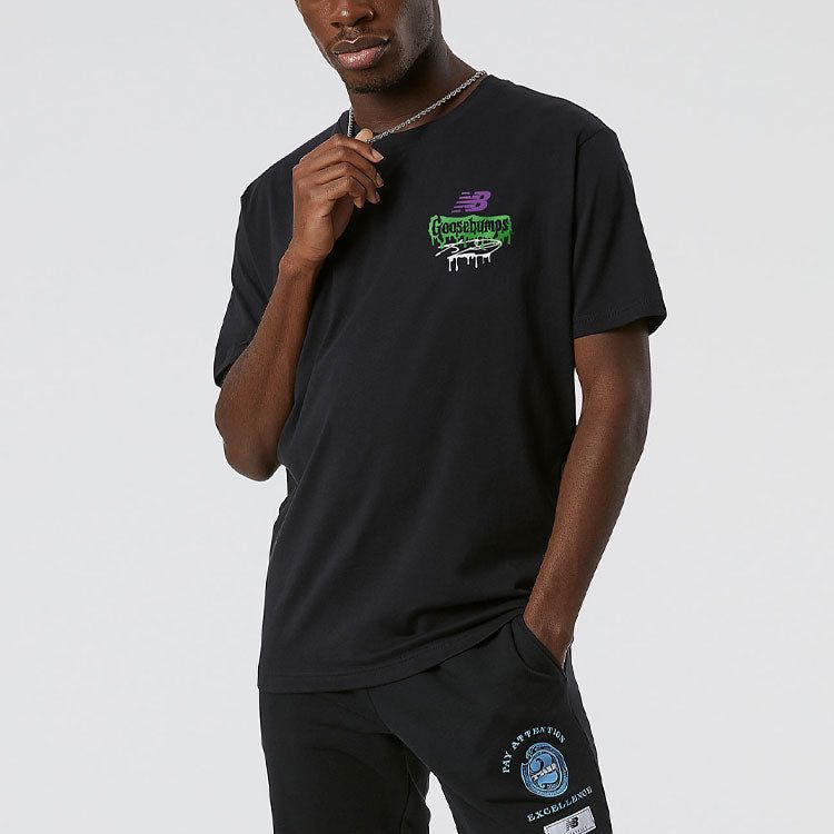 New Balance Hoops KL2 Goosebumps Short Sleeve T-shirt 'Black' MT13928-BK sold by KicksCrew product image thumbnail 3