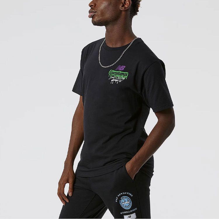 New Balance Hoops KL2 Goosebumps Short Sleeve T-shirt 'Black' MT13928-BK sold by KicksCrew product image thumbnail 5