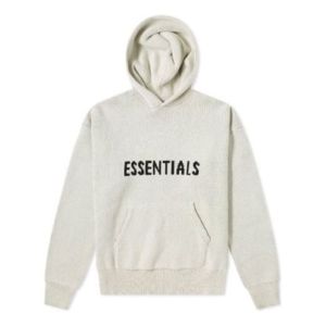 Fear of God Essentials FW21 Knit Logo Hoodie 'Oatmeal' FOG-FW21-101 sold by KicksCrew