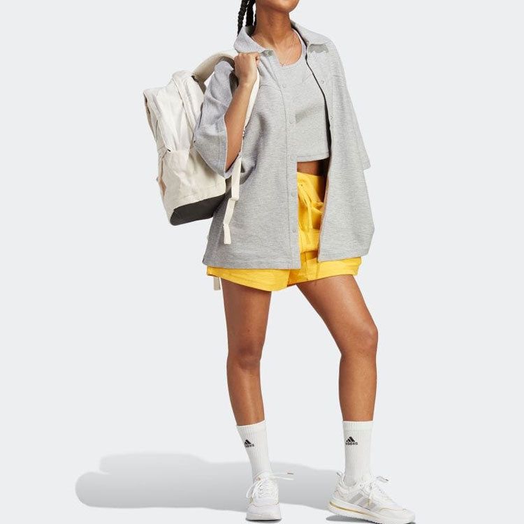 (WMNS) adidas Lounge Terry Loop Shorts 'Gold' HZ1603 sold by KicksCrew product image thumbnail 2