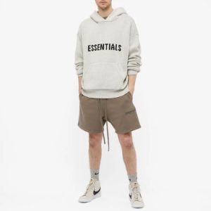 Fear of God Essentials FW21 Knit Logo Hoodie 'Oatmeal' FOG-FW21-101 sold by KicksCrew