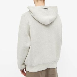 Fear of God Essentials FW21 Knit Logo Hoodie 'Oatmeal' FOG-FW21-101 sold by KicksCrew