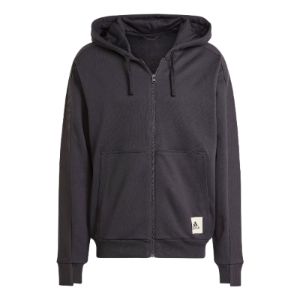 adidas Lounge French Terry Full-Zip Sweatshirt 'Black' IQ3422 sold by KicksCrew