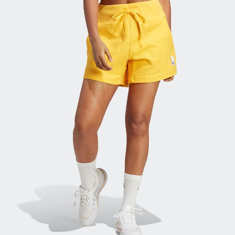 (WMNS) adidas Lounge Terry Loop Shorts 'Gold' HZ1603 sold by KicksCrew product image thumbnail 3
