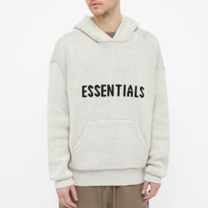 Fear of God Essentials FW21 Knit Logo Hoodie 'Oatmeal' FOG-FW21-101 sold by KicksCrew