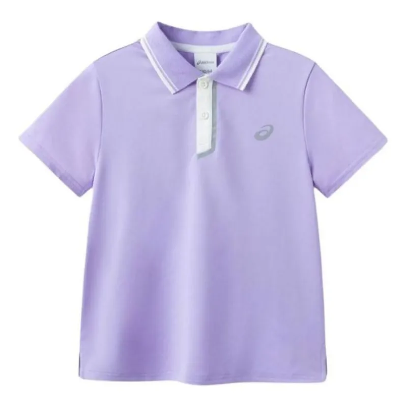 (GS) ASICS Polo T-shirt 'Purple' 332241173031-508 sold by KicksCrew