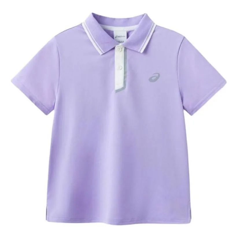 (GS) ASICS Polo T-shirt 'Purple' 332241173031-508 sold by KicksCrew