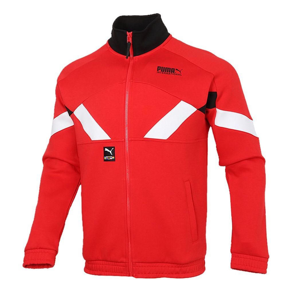 Puma International Game Double Knit Track Jacket 'Red White Black' 531339-11 sold by KicksCrew