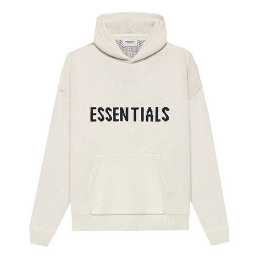 Fear of God Essentials SS21 Knit Logo Hoodie 'Buttercream' FOG-SS21-636 sold by KicksCrew
