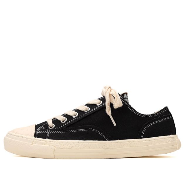 Maison MIHARA YASUHIRO PAST Sole 6 - Hole Canvas Low-top Sneaker 'Black' S09FW205-BLK sold by KicksCrew
