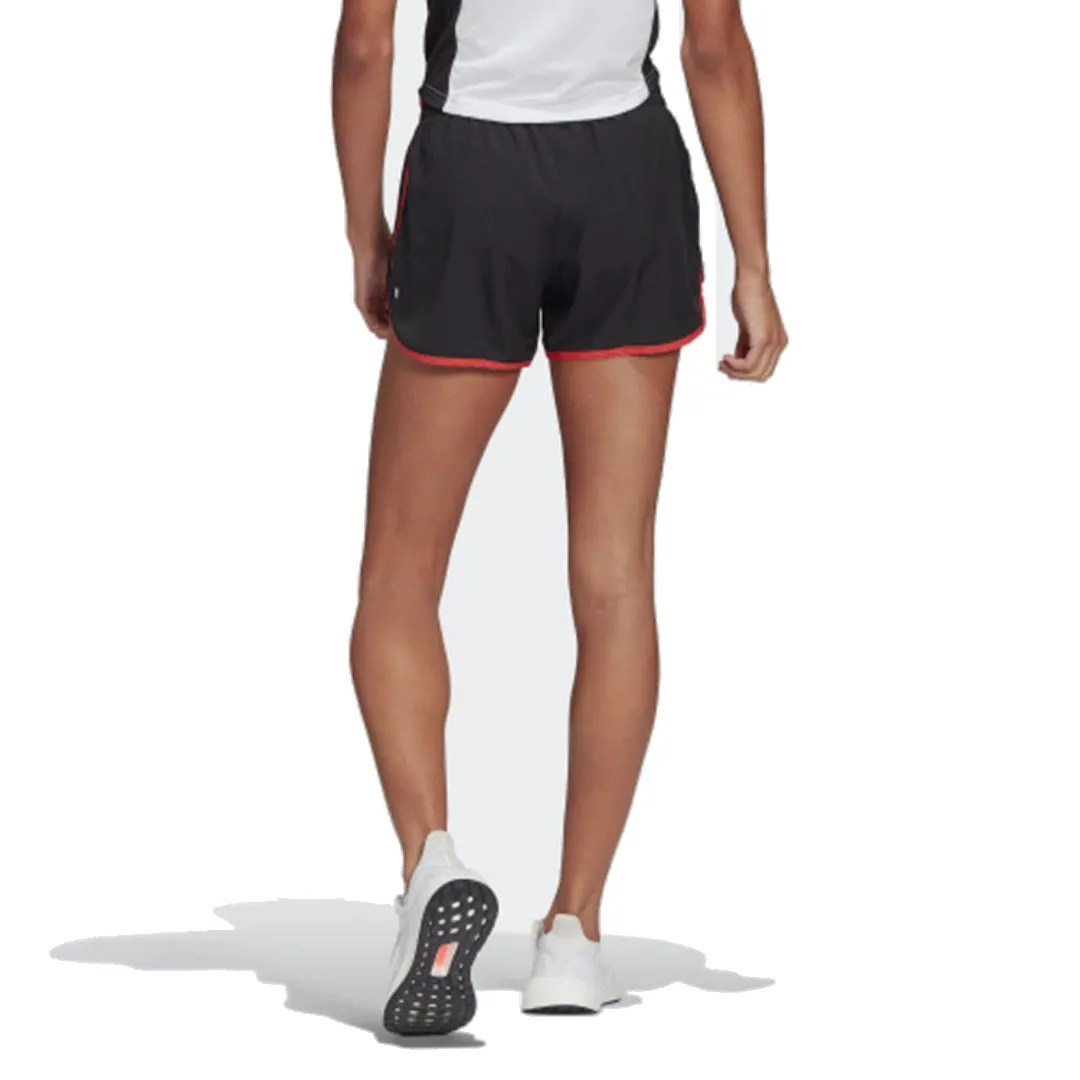 (WMNS) adidas Marathon 20 Shorts Asia Sizing 'Black Red' GK5258 sold by KicksCrew product image thumbnail 3