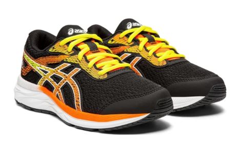(GS) Asics Gel-Excite 6 Shoes 'Black Shocking Orange' 1014A144-003 sold by KicksCrew