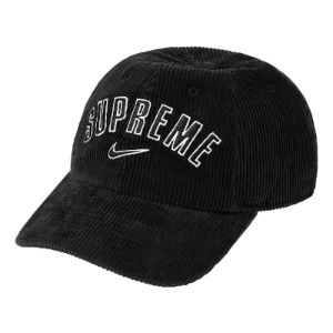 Supreme x Nike Arc Corduroy 6-Panel Cap 'Black White' DM9048-689 sold by KicksCrew