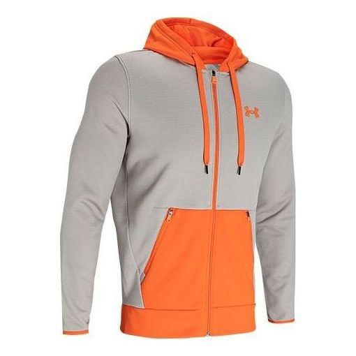 Under Armour Fleece Textured Full Zip Hoodie 'Orange Light Brown' 1360718-200 sold by KicksCrew
