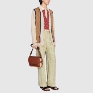 Gucci Striped V-Neck Cardigan 'Beige Brown' 655105-XKBWE-9275 sold by KicksCrew