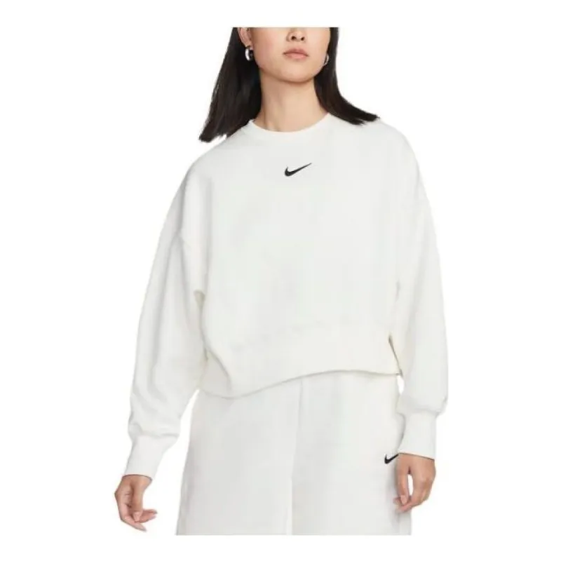 (WMNS) Nike Sportswear Phoenix Fleece Crewneck Sweatshirt 'White' DQ5762-133 sold by KicksCrew