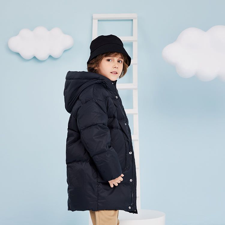 (PS) Converse Logo Long Down Jacket 'Black White' CV2142013GS-003 sold by KicksCrew product image thumbnail 5
