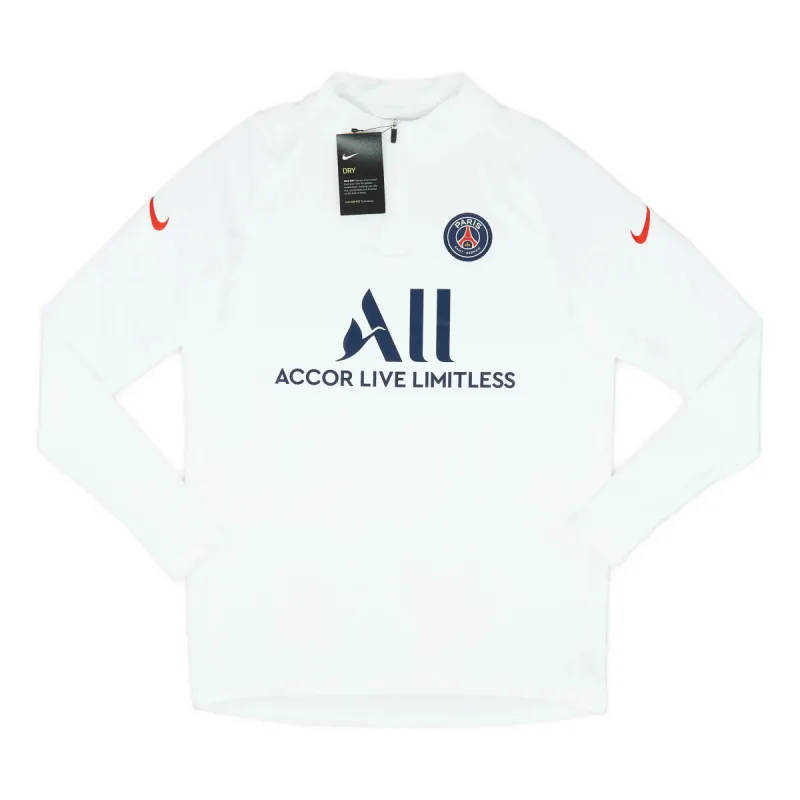 Nike x Paris Saint-Germain 2020-21 Player Issue 1/4 Zip Training Long Sleeve T-shirt 'White' CI5107-103 sold by KicksCrew