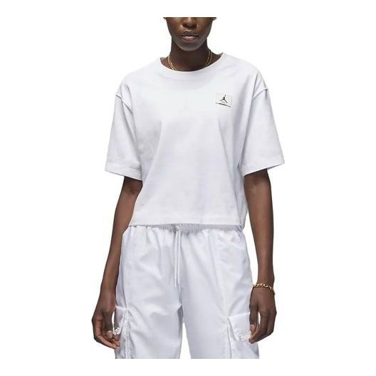 (WMNS) Air Jordan Essentials Boxy T-Shirt 'White' DO5038-100 sold by KicksCrew