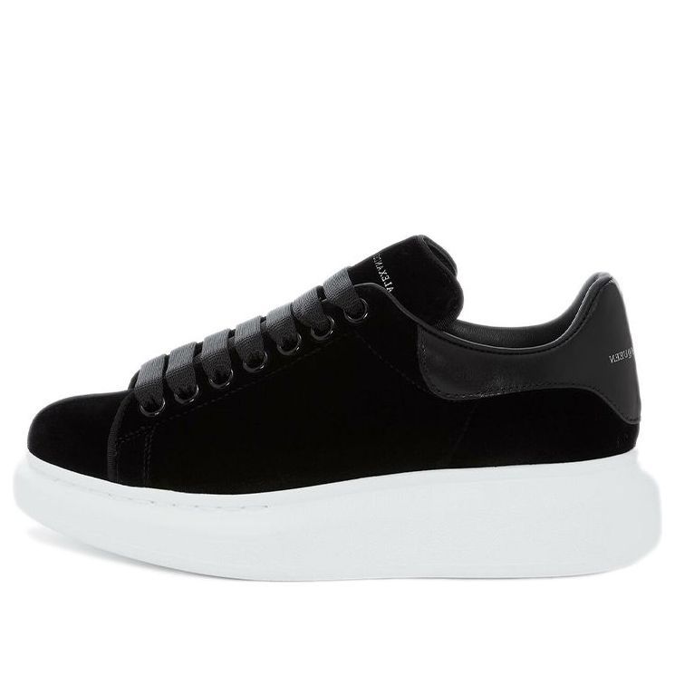 (WMNS) Alexander McQueen Oversized Sneaker 'Black Suede' 482142W4FKT1000 sold by KicksCrew