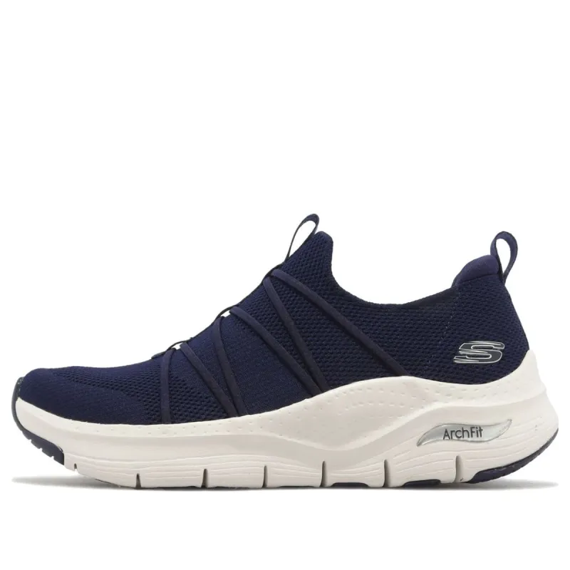 (WMNS) Skechers Arch Fit All Tied 'Navy White' 149564-NVY sold by KicksCrew