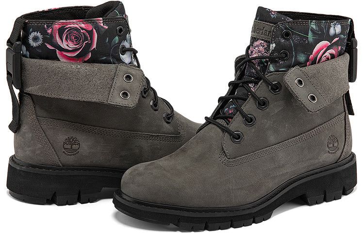 (WMNS) Timberland Lucia Way 6 Inch Waterproof Roll Top Boots 'Grey and Floral' A2KURW sold by KicksCrew product image thumbnail 5