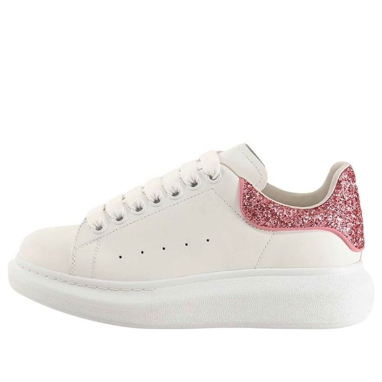 (WMNS) Alexander McQueen Oversized Sneaker 'Beige Pink Glitter' 558945WIA4Y9414 sold by KicksCrew