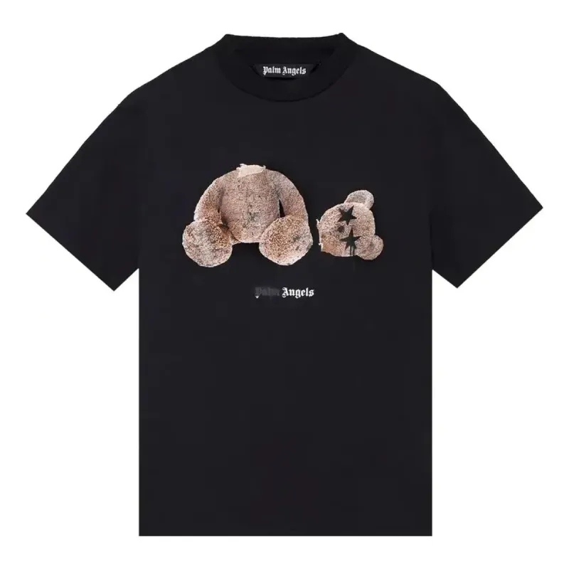 Palm Angels FW21 Spray PA Bear Classic T-shirt 'Black' PMAA001F21JER0271060 sold by KicksCrew