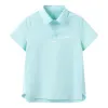 (GS) ASICS Logo Polo Shirt 'Blue' 332241173033-89GR sold by KicksCrew