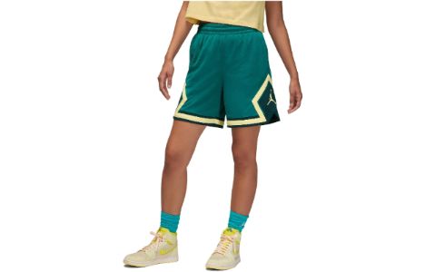 (WMNS) Air Jordan Sport Diamond Shorts 'Green Yellow' FB4589-318 sold by KicksCrew