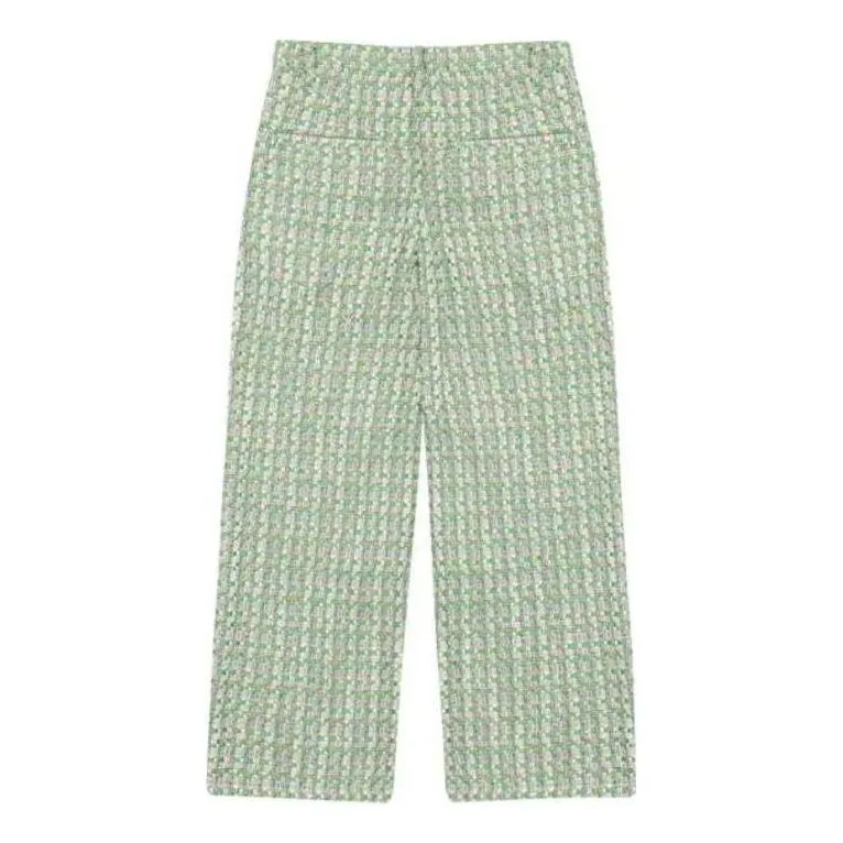 Drew House Boucle Wide Leg Pleated Pants 'Green' DW-FW23-012 sold by KicksCrew product image thumbnail 2