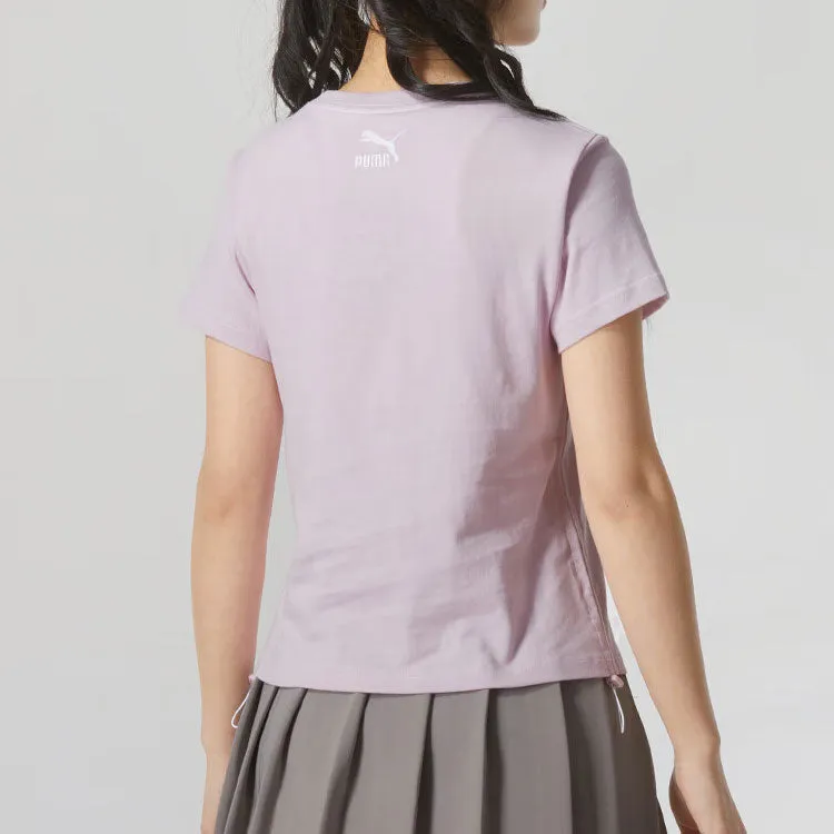 (WMNS) PUMA Logo T-Shirt 'Pink' 626865-60 sold by KicksCrew product image thumbnail 3