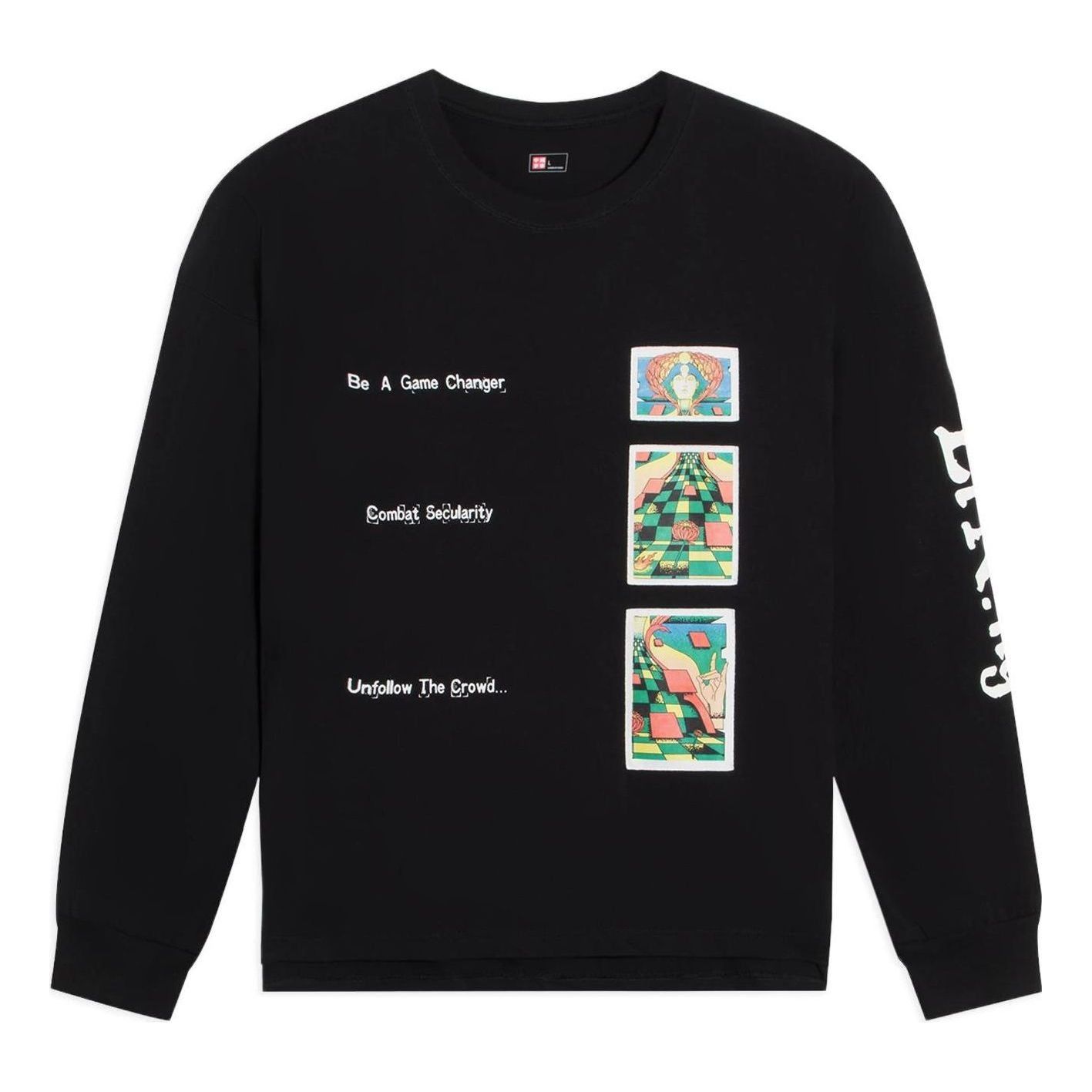 Li-Ning x Rooovie Graphic Long Sleeve T-shirt 'Black' AHSSB19-2 sold by KicksCrew
