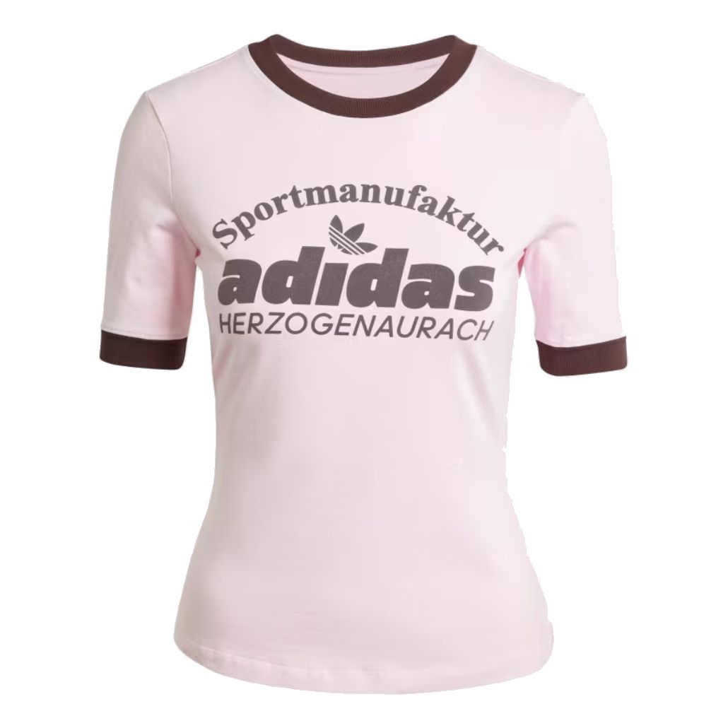 (WMNS) adidas originals Retro Graphic Tee 'Pink' IR6087 sold by KicksCrew