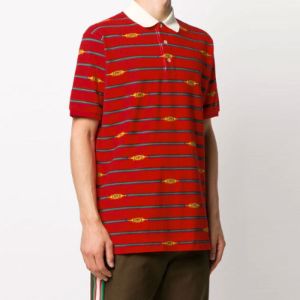 Gucci Horsebit Striped Polo Shirt 'Red' 615739-XJCGW-6159 sold by KicksCrew