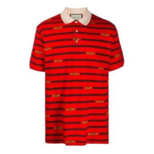 Gucci Horsebit Striped Polo Shirt 'Red' 615739-XJCGW-6159 sold by KicksCrew