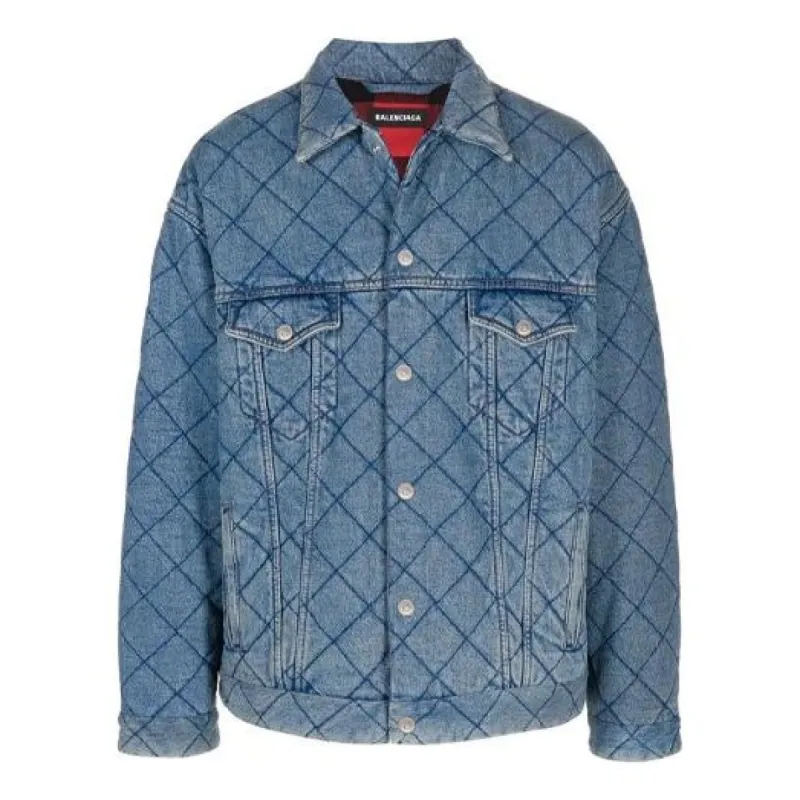 Balenciaga Oversized Padded Denim Jacket 'Blue' 646923TDW154762 sold by KicksCrew