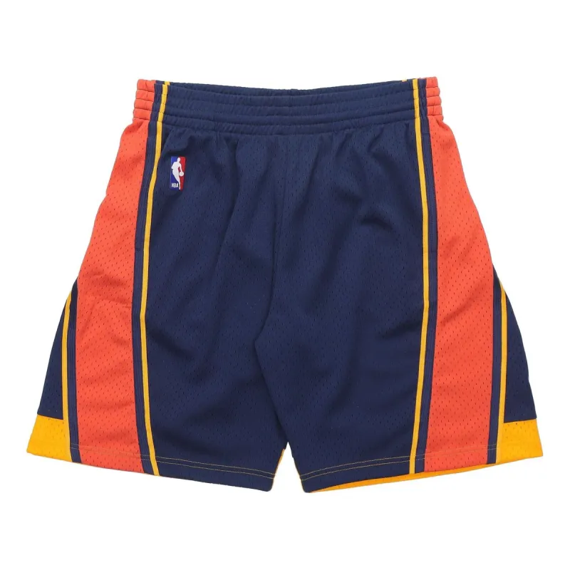 Mitchell & Ness NBA Swingman Shorts Golden State Warriors Road 2009-10 'Navy Orange' SMSHGS18232-GSWNAVY09 sold by KicksCrew