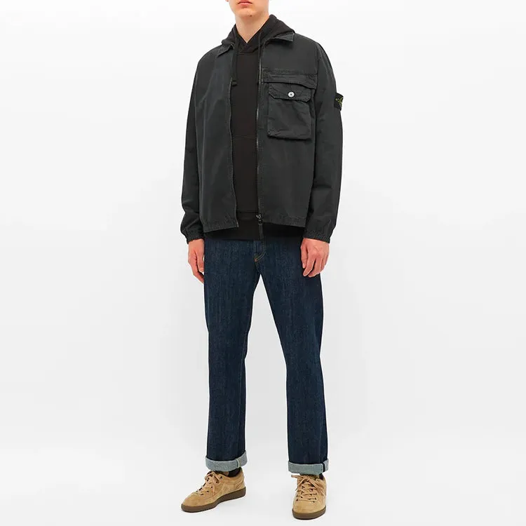 STONE ISLAND Garment Dyed Popover Hoodie 'Black' 731564120-V0029 sold by KicksCrew product image thumbnail 3