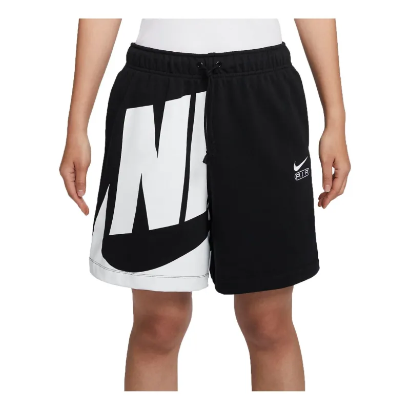 (WMNS) Nike Sportswear Air 6 Fleece Shorts (Asia Sizing) 'Black White' FN2247-010 sold by KicksCrew