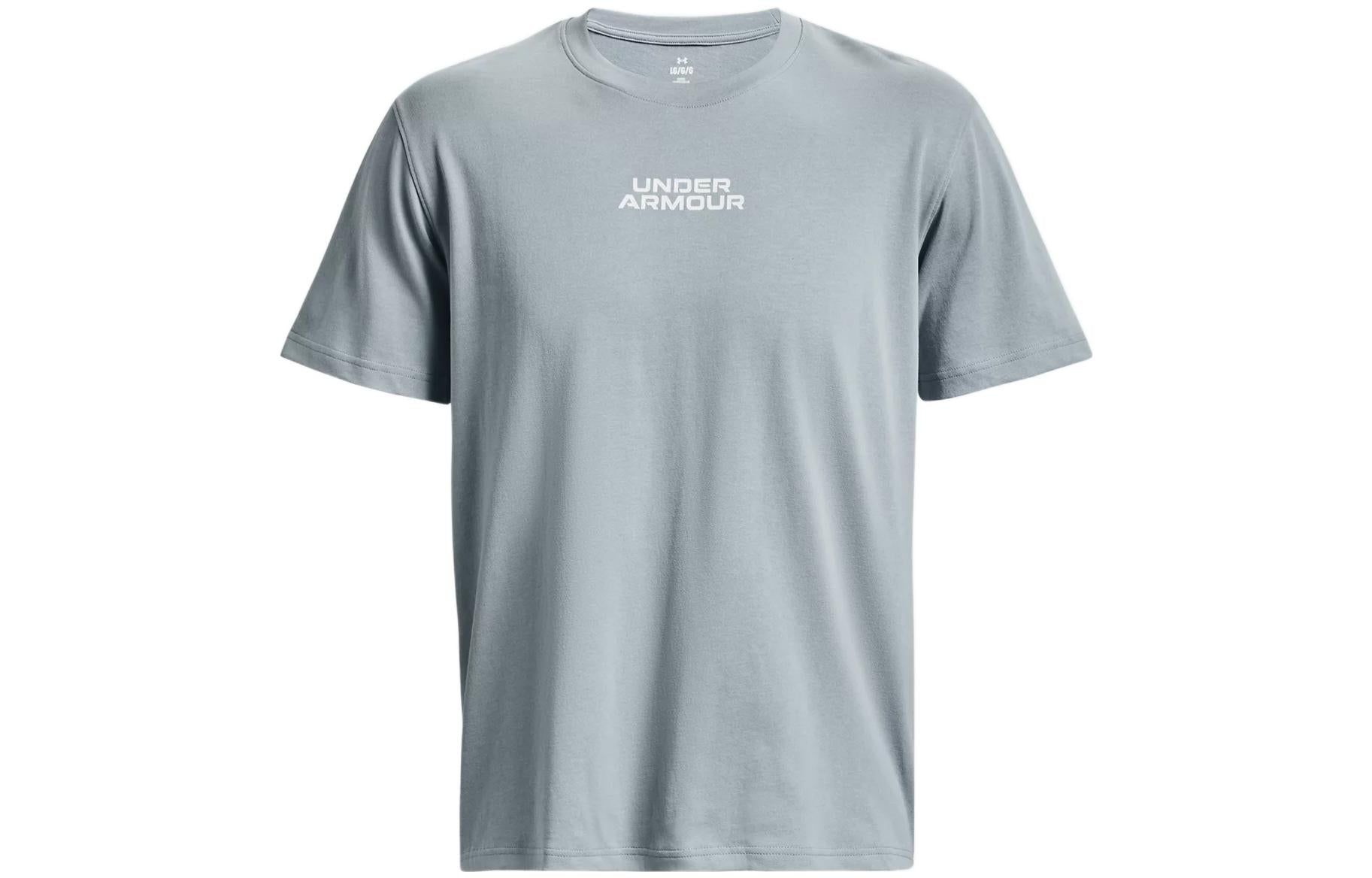 Under Armour Outline Heavyweight T-shirt 'Grey Blue' 1379109-465 sold by KicksCrew product image thumbnail 2